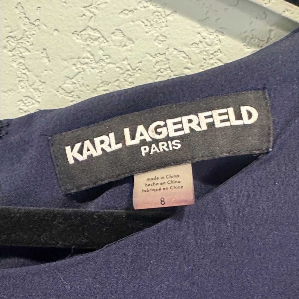 KARL LAGERFELD Paris Sheer Sleeve Shift Ladies Night Dress size 8 - Picture 5 of 7